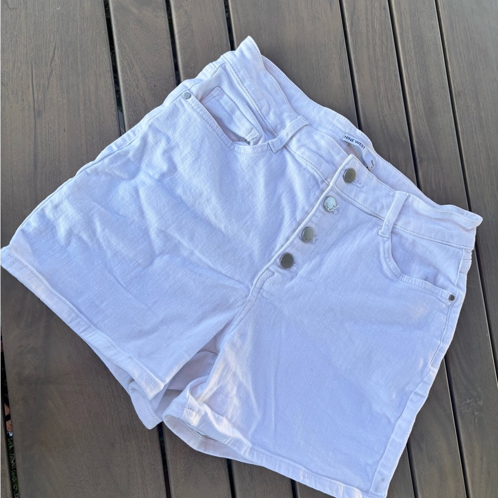Nine West White Jean Shorts for Women